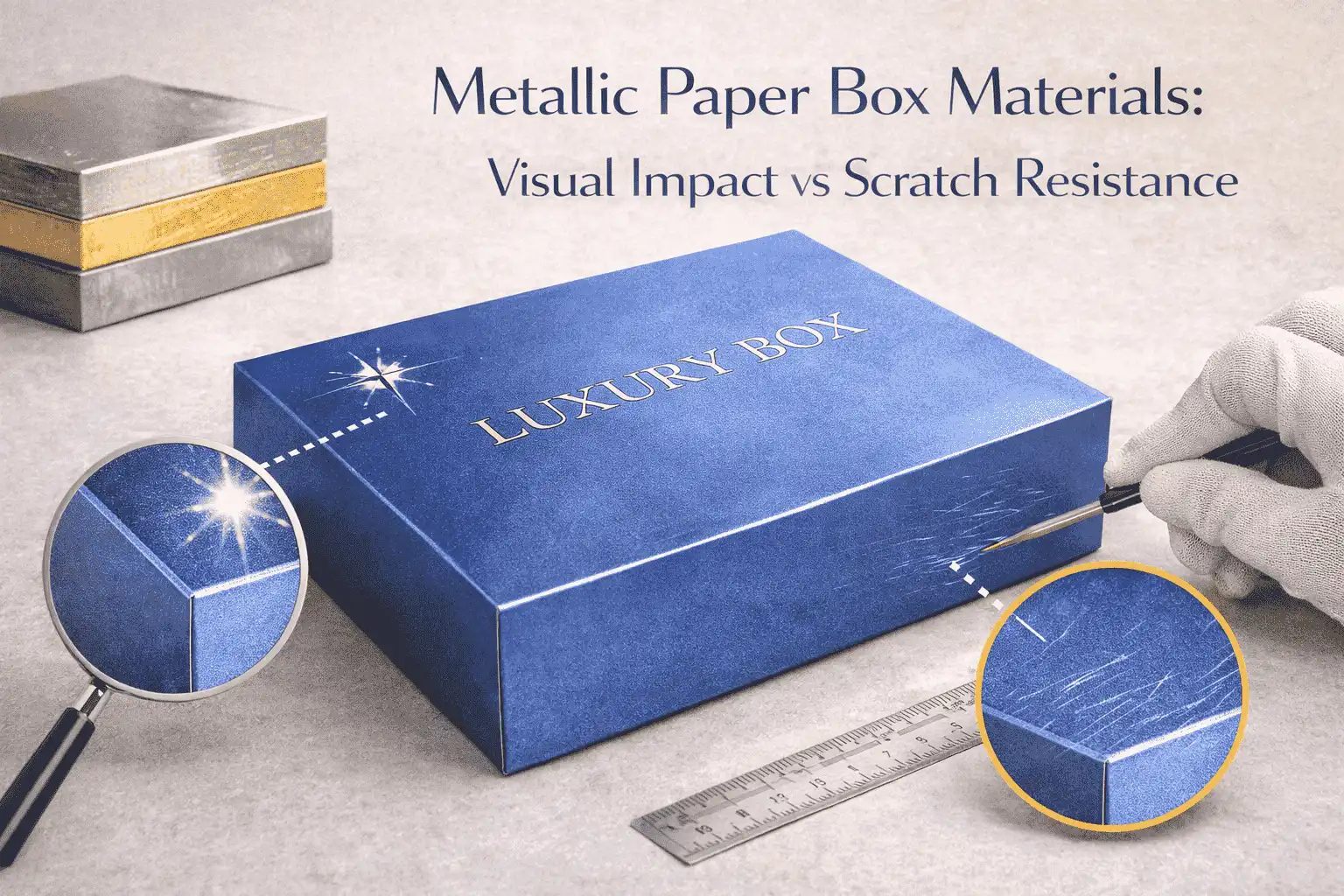 Metallic Paper Box Materials: Visual Impact vs Scratch Resistance